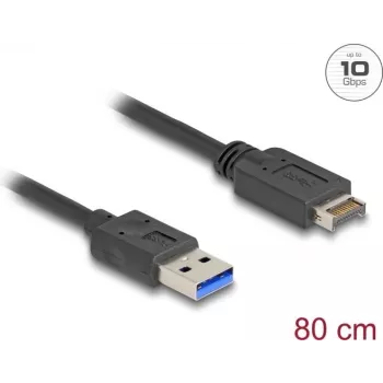 DeLOCK USB-Kabel 10 Gbit/s Typ-E Key A 20 pin Stecker auf Typ-A Stecker 80 cm