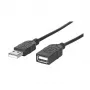 MANHATTAN Hi-Speed USB 2.0 Verlängerungskabel Typ-A-Stecker – Typ-A-Buchse, Schwarz, 1,8 m (338653)