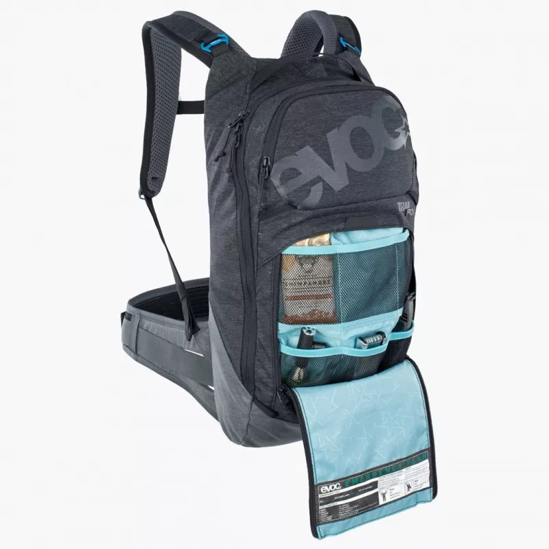 Fahrradrucksack EVOC Trail Pro 10L Carbon Grau Sport