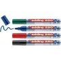 Whiteboard-Marker-Set Edding 250 — 4 Stück, Rundspitze, Schwarz Blau Grün Rot