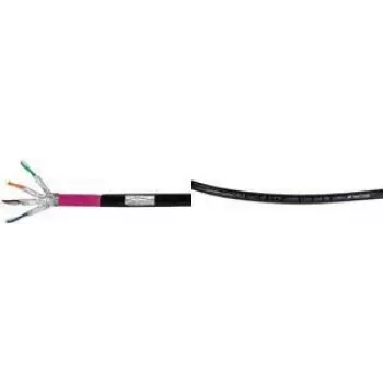 Logilink Professional - Bulk Cable - 50 m - S/FTP -Cat.7 Raw Cable - Halogenfrei, Außenbereich, Gigabit-Ethernet-Unterstützung, direkte Erdverlegung - Schwarz (CPV0081)