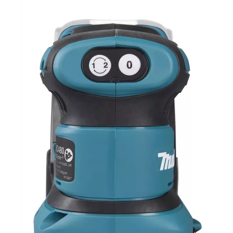 Makita DBO480Z tragbarer Schwingschleifer, Exzenterschleifer, 14000 OPM, Schwarz, Blau, 210 W