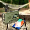 Tragbares UKW-Radio MANTA RDI401G mit Solarpanel, Dynamokurbel, 4000–4500 mAh Akku, 5 V USB-Ausgang, 3 W, Taschenlampe