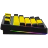 LORGAR KBP70TKLW, Kabellose TKL Mechanische Gaming-Tastatur Pro, Schwarz/Gelb, EN-Layout