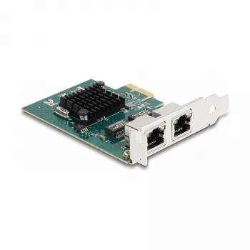 DeLOCK PCI Express x1 Karte zu 2 x RJ45 Gigabit LAN BCM Grau
