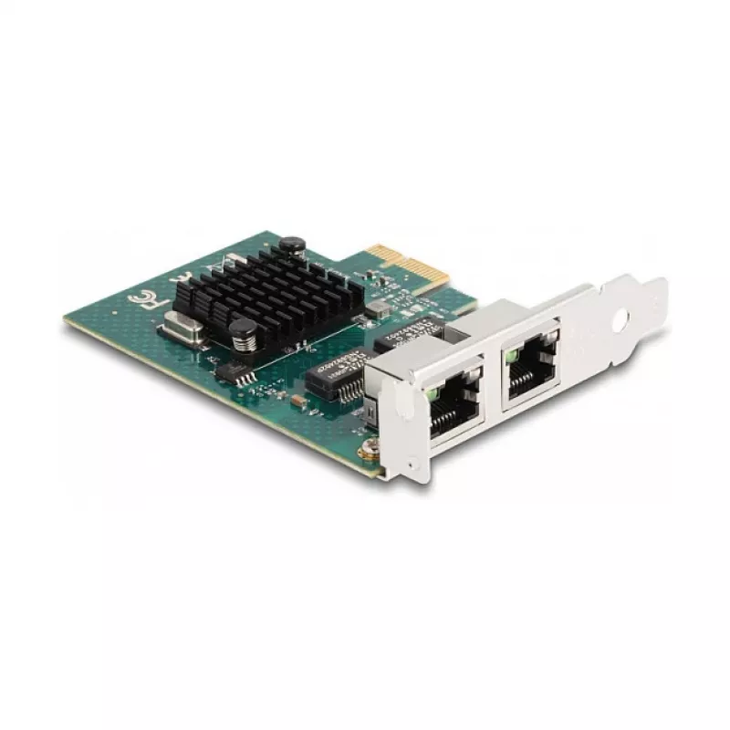 DeLOCK PCI Express x1 Karte zu 2 x RJ45 Gigabit LAN BCM Grau
