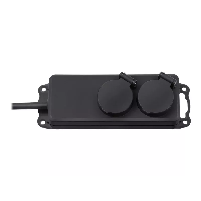 Brennenstuhl Verlängerungskabel IP44 2-fach schwarz 2,0 m H07RN-F 3G1,5 - Verlängerungskabel - AC 230 V - Ausgangsanschlüsse: 2 - 2 m (1159930)