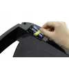 Rechteckiger Mülleimer Durable NO TOUCH 35L Edelstahl Schwarz Silber