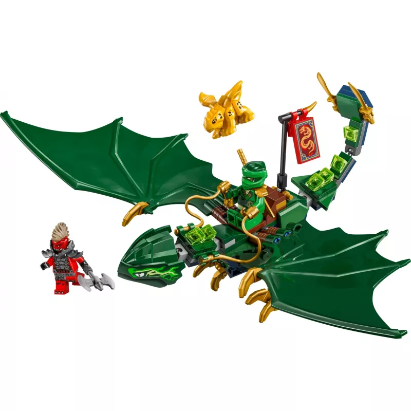 Bauspielzeug LEGO NINJAGO 71829 Lloyds Grüner-Wald-Drache, 128 Teile, 2 Minifiguren, ab 6 Jahren