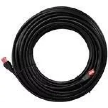 Goobay CAT 6 Outdoor-Patchkabel, U/UTP, Schwarz, 30 m – Kupfermaterial, PE Außenmantel (55435)