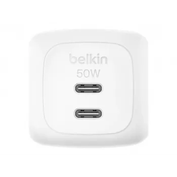 Wandladegerät Belkin WCH019KQWH 50W Dual USB-C PD PPS