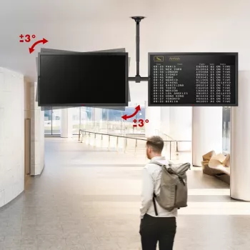 Deckenhalterung MACLEAN MC-111 B für zwei Fernseher, max. Belastung 2×40 kg, max. VESA 600×400