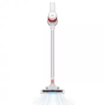 Akku-Staubsauger Adler AD 7051 — 300 W max, 22,2 V Batterie, 0,6 L beutellos, Edelstahlrohr, EPA F8, LED-Licht, weiß/rot