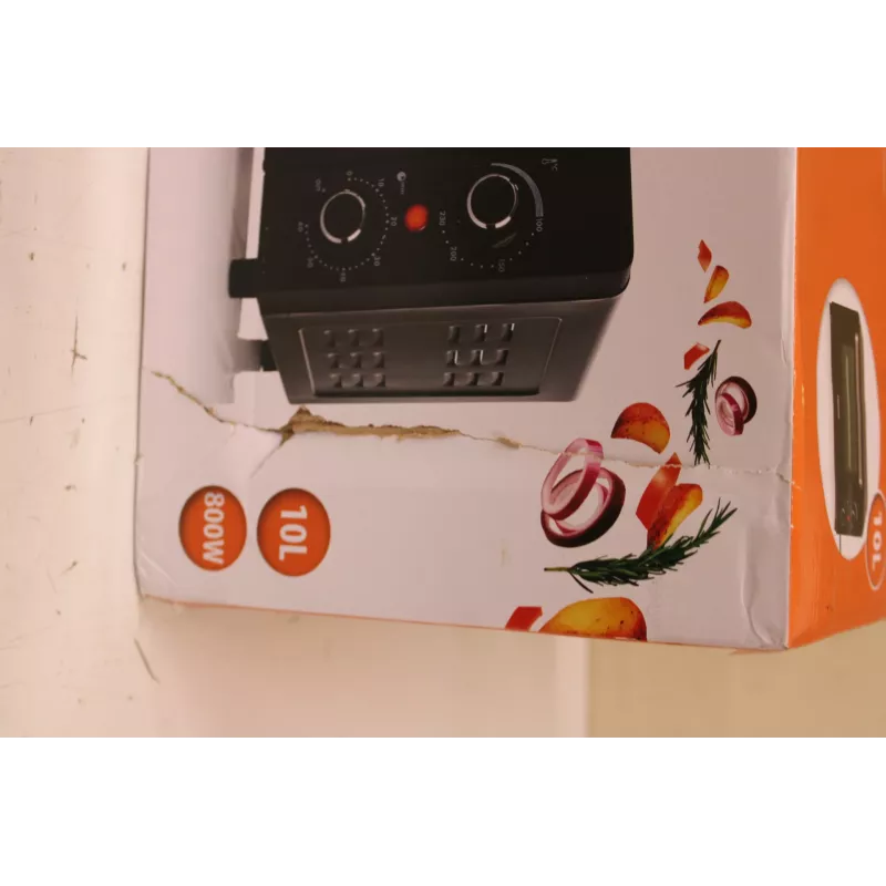 AUSVERKAUF. Tristar OV-3615 Mini-Backofen, Schwarz | Tristar | Mini-Backofen | OV-3615 | 10 L | 800 W | Schwarz | BESCHÄDIGTE VERPACKUNG, UNGLEICHMÄSSIGER SPALT ZWISCHEN GLAS UND TÜRLEISTE