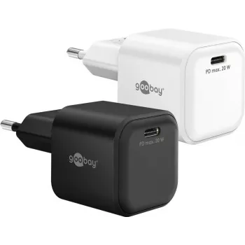 Goobay USB-C PD GaN Fast Charger Nano 20 W schwarz - 1x -Connector Power (76690)