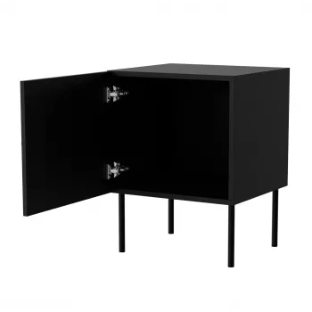 Nachttisch-Set cama meble PALAZZO BIS 45x39xH59 cm schwarz MDF/Spanplatte, 2 Stk.