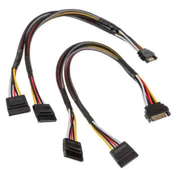Akasa SATA power Y-Kabel - 30cm 2er-Pack - Kabel - Digital/Daten