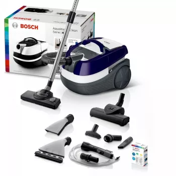 Nass- & Trockensauger Bosch BWD 41740 AquaWash&Clean — 1700 W, 5-Liter-Tank, EPA-Filter, Teleskoprohr, 9 m Radius, lila