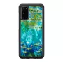 Schutzhülle iKins für Samsung Galaxy S20 — Design Schwarz Water Lilies