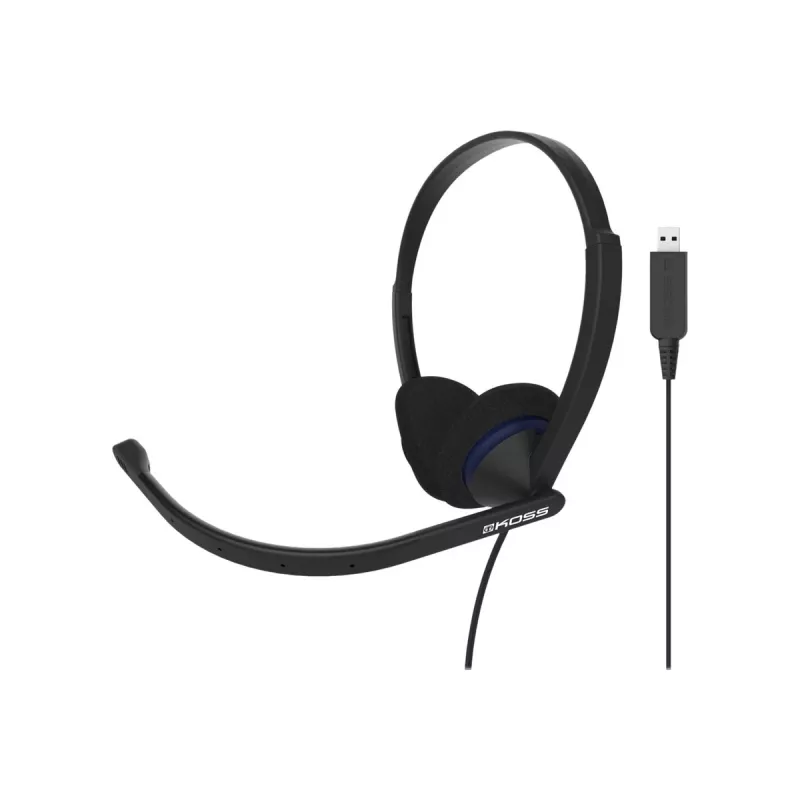 Koss CS200 USB-Headset Kabelgebundenes Kopfband Telefonate/Musik USB Typ-A Schwarz