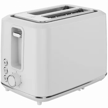 Elektrischer Toaster, weiß, 220-240V, 50-60Hz, 920-1080W, 2 Schlitze, 3 Modi, 7 Bräunungsstufen