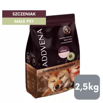 ADDVENA Boosted by superfoods Junior Small Beef - Trockenfutter für Hunde - 2,5 kg