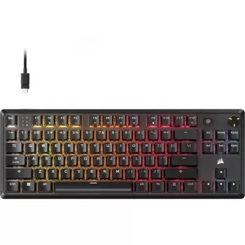 Corsair K70 CORE TKL | Tenkeyless Mechanische Gaming-Tastatur | Kabelgebunden | NA | Schwarz | 0,973 g | MLX RED