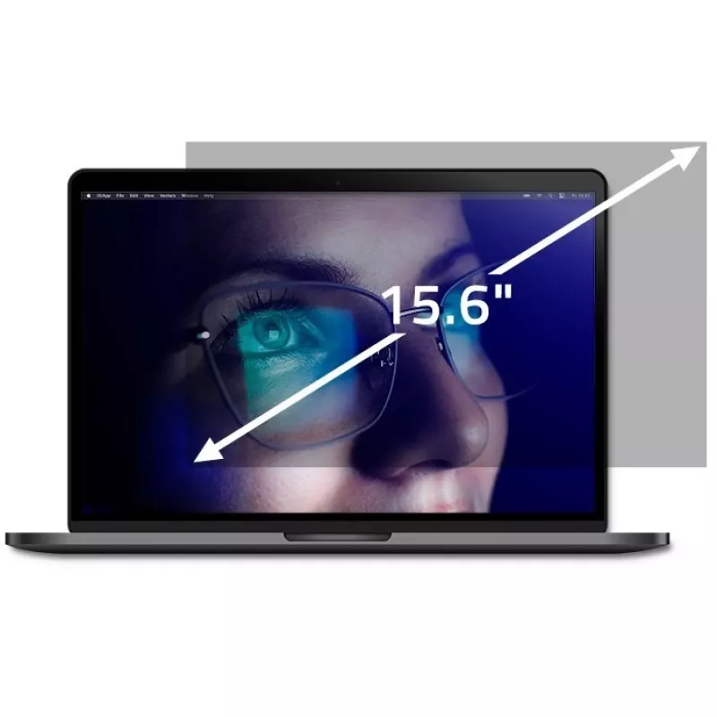 Blickschutzfilter für Laptop QOLTEC 51052 — 15,6 Zoll (39,6 cm), 16:9, transparent, 345,4×194,3 mm