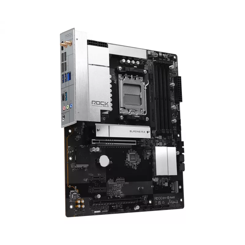 ASRock B850 Rock WiFi 7 Motherboard, AMD-Sockel AM5, ATX, DDR5, Wi-Fi 7