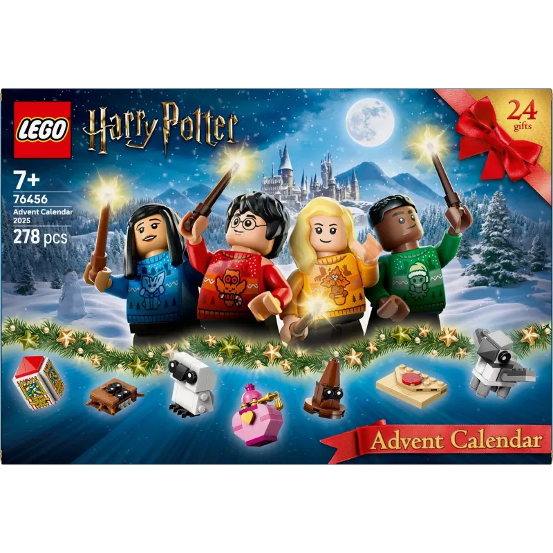 Konstruktionsspielzeug LEGO Harry Potter Adventskalender 2025 Set 76456 – 278 Teile, 8 Minifiguren, Alter 7+