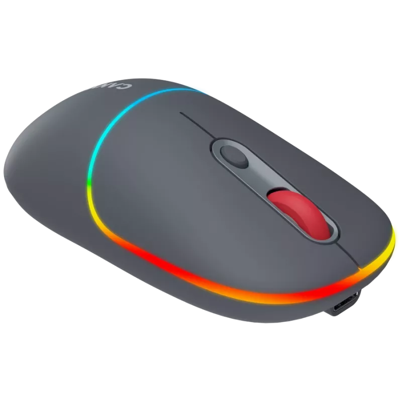 Canyon MW-22 2in1 RGB kabellose Maus - Grau - Bluetooth/RF - 1.600 dpi - wiederaufladbar