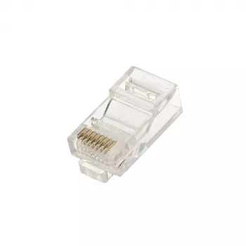 RJ45-Stecker Extralink CAT5E UTP 8P8C transparent Stecker/Buchse