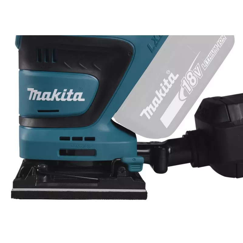 Makita DBO480Z tragbarer Schwingschleifer, Exzenterschleifer, 14000 OPM, Schwarz, Blau, 210 W