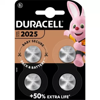 Duracell wiederaufladbare Batterie CR2025 NiMH 3 V, 4er-Pack