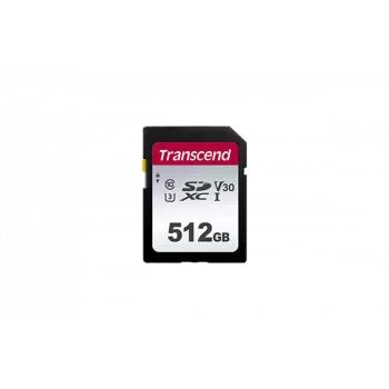 Transcend 300S - Flash-Speicherkarte - 512GB - Video Class V30 / UHS-I U3 / Class10 - SDXC UHS-I (TS512GSDC300S)