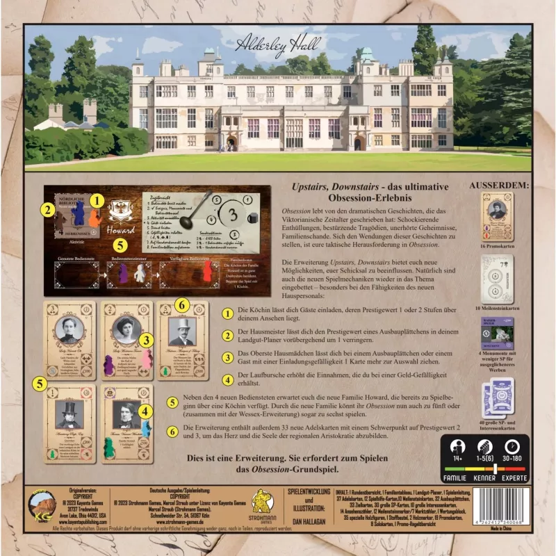 Obsession - Upstairs, Downstairs, Brettspiel-Erweiterung
