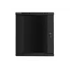 Lanberg wandmontierbarer Installationsschrank 19'' 15U 600x600mm schwarz (Glastür)