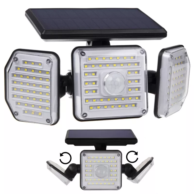 Maclean IP65 Solar-LED-Leuchte mit Bewegungs- und Dämmerungssensor IP65 4W 320lm 4000K Li-Ion 1200 mAh 3 Betriebsmodi Flutlicht Sicherheit Garten Eingangsbereich HQ