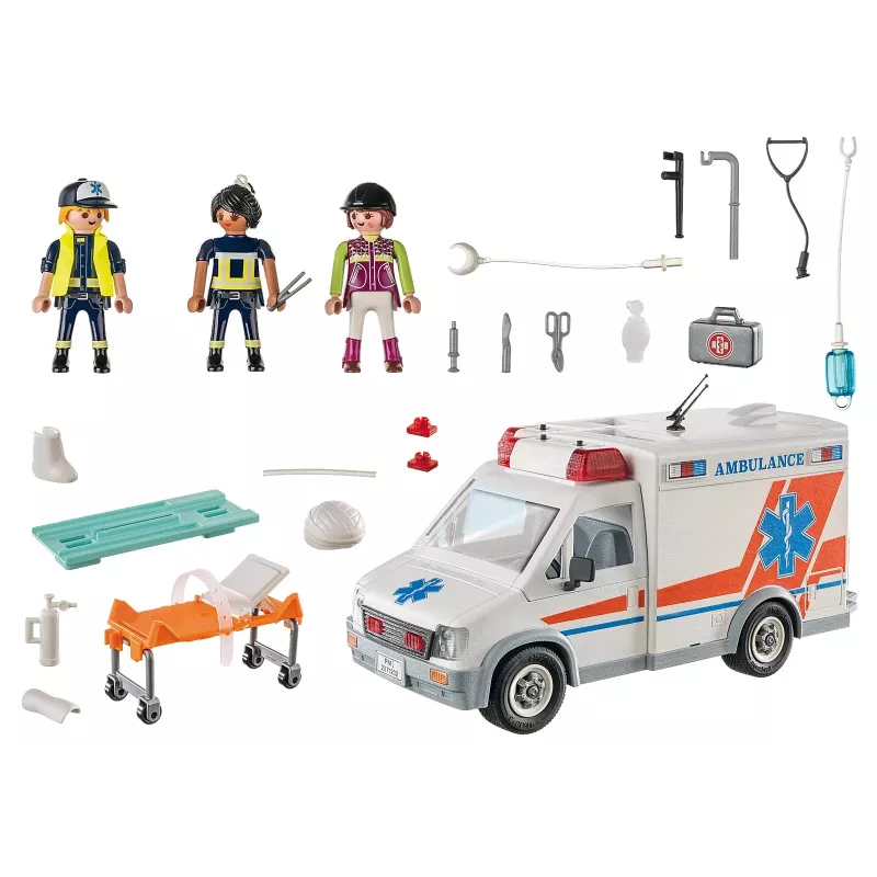 Spielzeug-Krankenwagen PLAYMOBIL 71232 — mehrfarbig, für 4–10 Jahre, AAA-Batterie