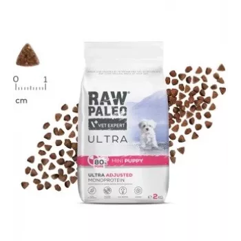 VETEXPERT RAW PALEO Ultra Mini Puppy Schwein, Trockenfutter für Hunde, 2 kg