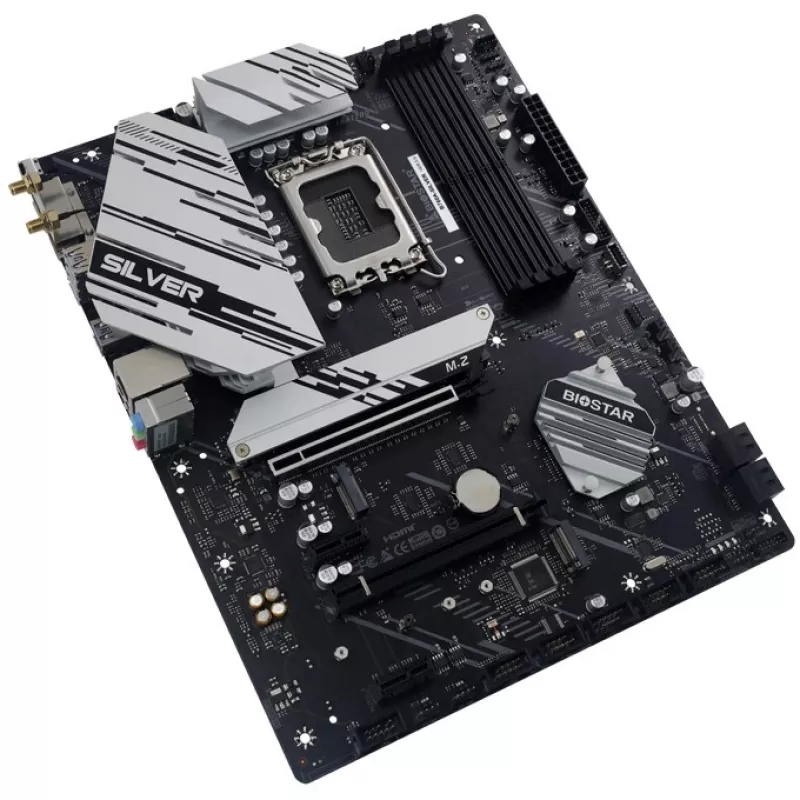 Biostar B760A-SILVER Mainboard, Intel B760, LGA 1700, ATX, DDR5