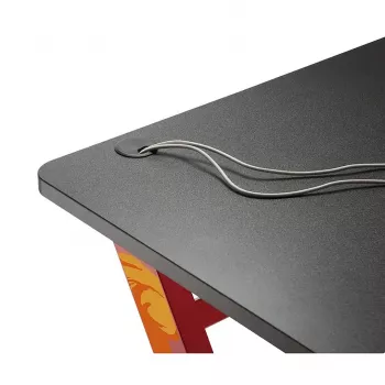 NanoRS RS120 Gaming-Computertisch, modernes Design, leicht und stabil (max. 50 kg Belastung), Schwarz & Orange