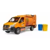 BRUDER Modellfahrzeug MB Sprinter Müllwagen BR-02682, maßstabsgetreue Spielzeugreplik