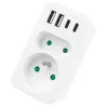 Power-Splitter MACLEAN MCE249 F/W – 2x Netzsteckdosen (16A + 6A) und 4x USB (2x A, 2x C PD 20W)