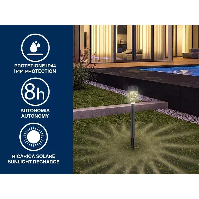 Outdoor-Solarleuchten-Set Beper P207ILO050 – 5 wasserdichte Leuchten für Garten und Weg
