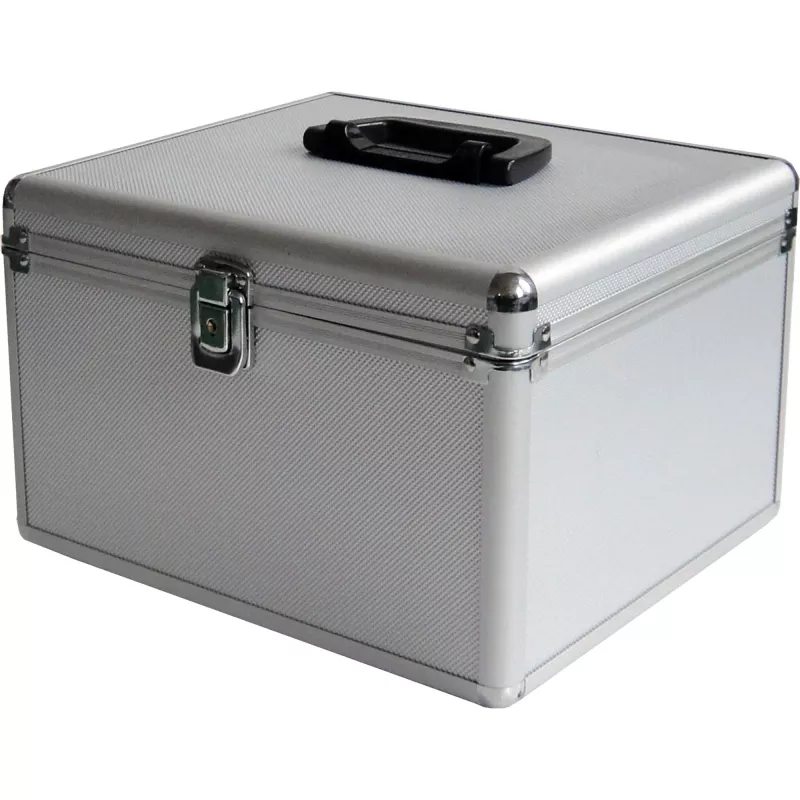 MEDIARANGE BOX76 - Aufbewahrungsbox - 300 Discs - Silber - Fleece - Kunststoff - Holz - 120 mm - Aluminium