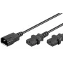 Microconnect PE061318 Stromkabel Schwarz 1,8 m C14-Kupplung 2 x C13-Kupplung