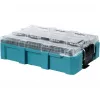 MAKTRAK Organizer tief M, Werkzeugkasten Blau/transparent, transparenter Deckel