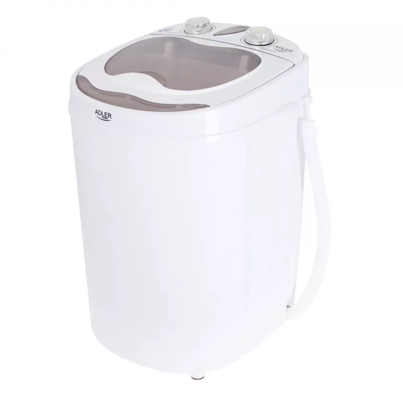Toplader-Waschmaschine Adler AD 8055, tragbar, 3 kg Kapazität, creme, Drehregler, 150 W