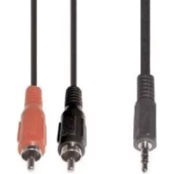 Audiokabel e+p B 113/5 5m 3,5mm 2 x RCA Schwarz